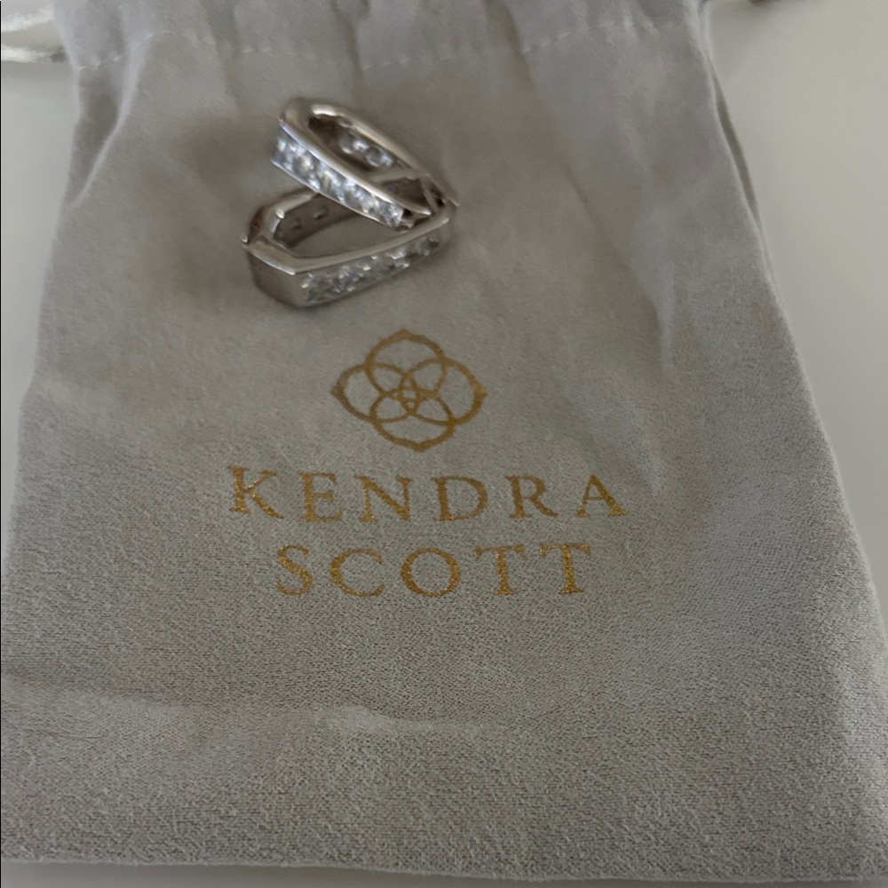 Kendra Scott Silver Ring with Clear Accents